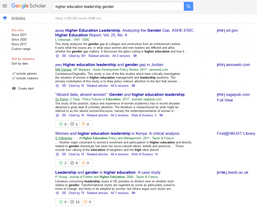 scite data in Google Scholar search
