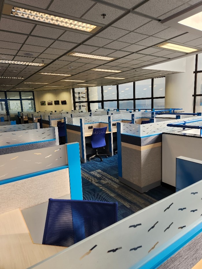 Colorful and private study carrels