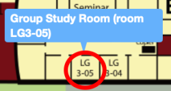 Floor plan location of room LG3-05