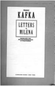 Letters to Milena book cover - image generated by Syndetics Unbound