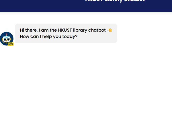 Introducing the HKUST Library Chatbot (Beta)! Image of the Chatbot