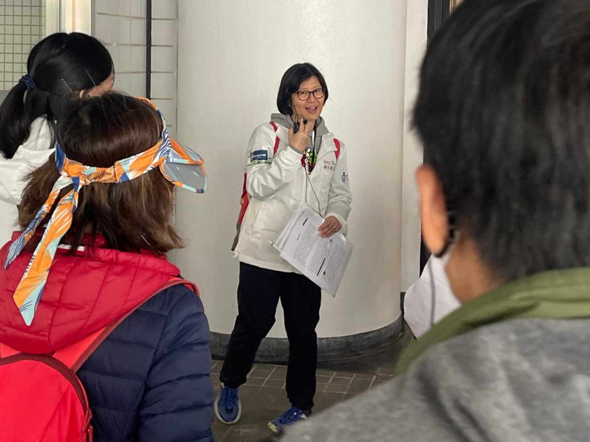 Picture of Margaret was doing volunteer work