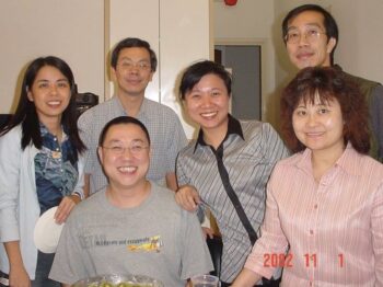 Image of Irene, Clara, and other Library Colleagues
