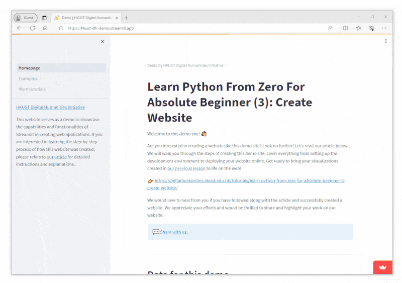 Tutorial 3 Create Website with python
