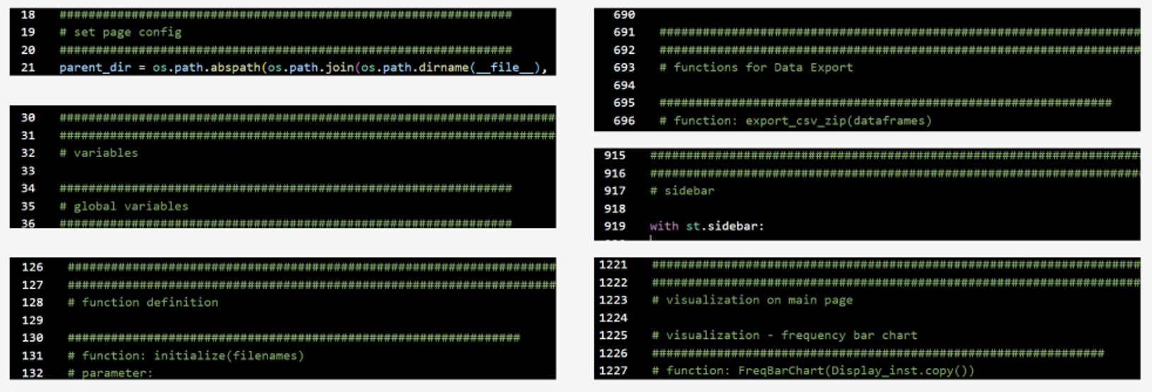 Fig. 3: Creating a framework at the beginning of the implementation stage was essential. This not only helped with code organization but also aided in structuring the data storage and overall architecture of the project