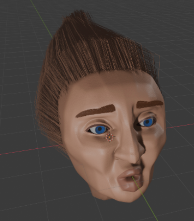 Fig.1: The initial 3D head model I created