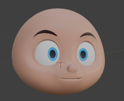Fig.3: The second 3D head model I created