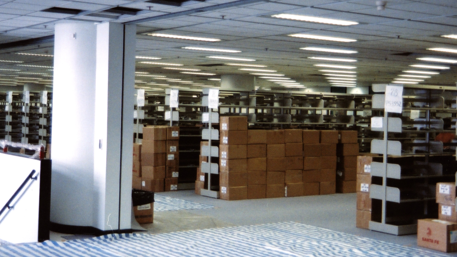 Cartons of books ready for shelving in HKUST Library