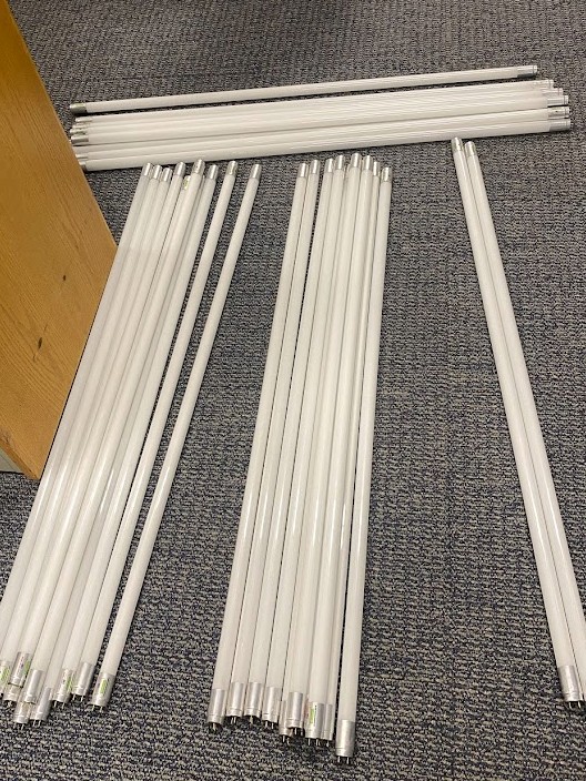 Fluorescent tubes removed