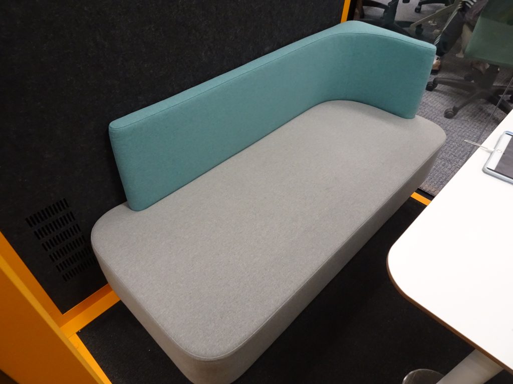 Green and grey fabrics