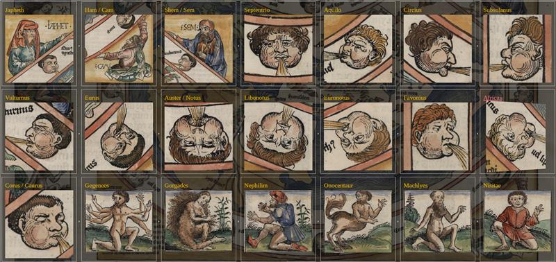 Image showing the tales of the different figures on the maps