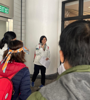 Margaret was doing tour for visitors