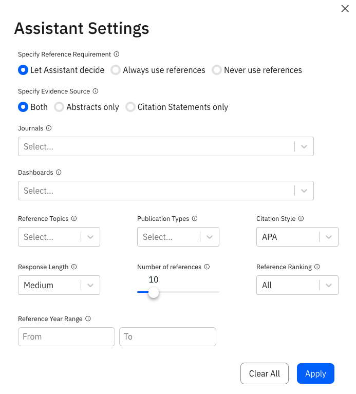 Scite AI Assistant Setting