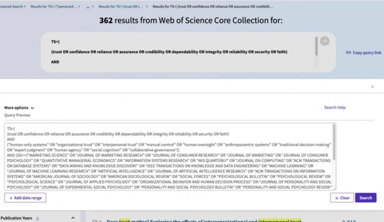 Web of Science Output Example