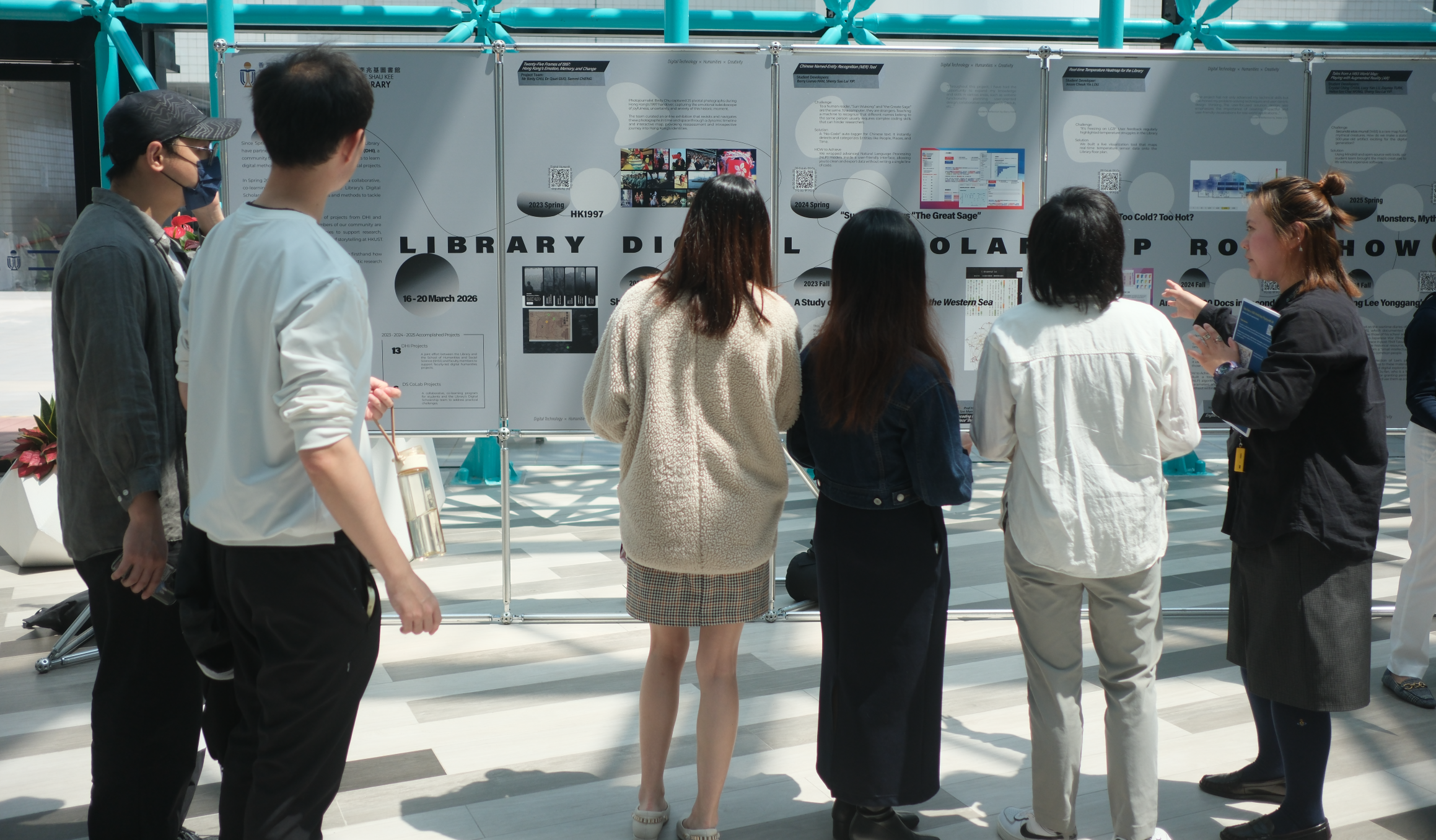 Library Digital Roadshow poster displays