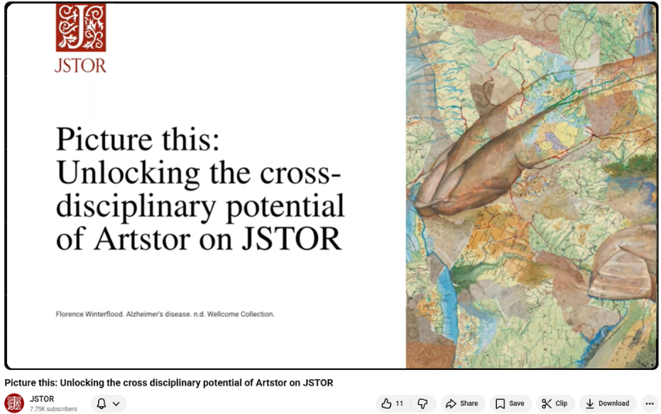 JSTOR talk youtube recording