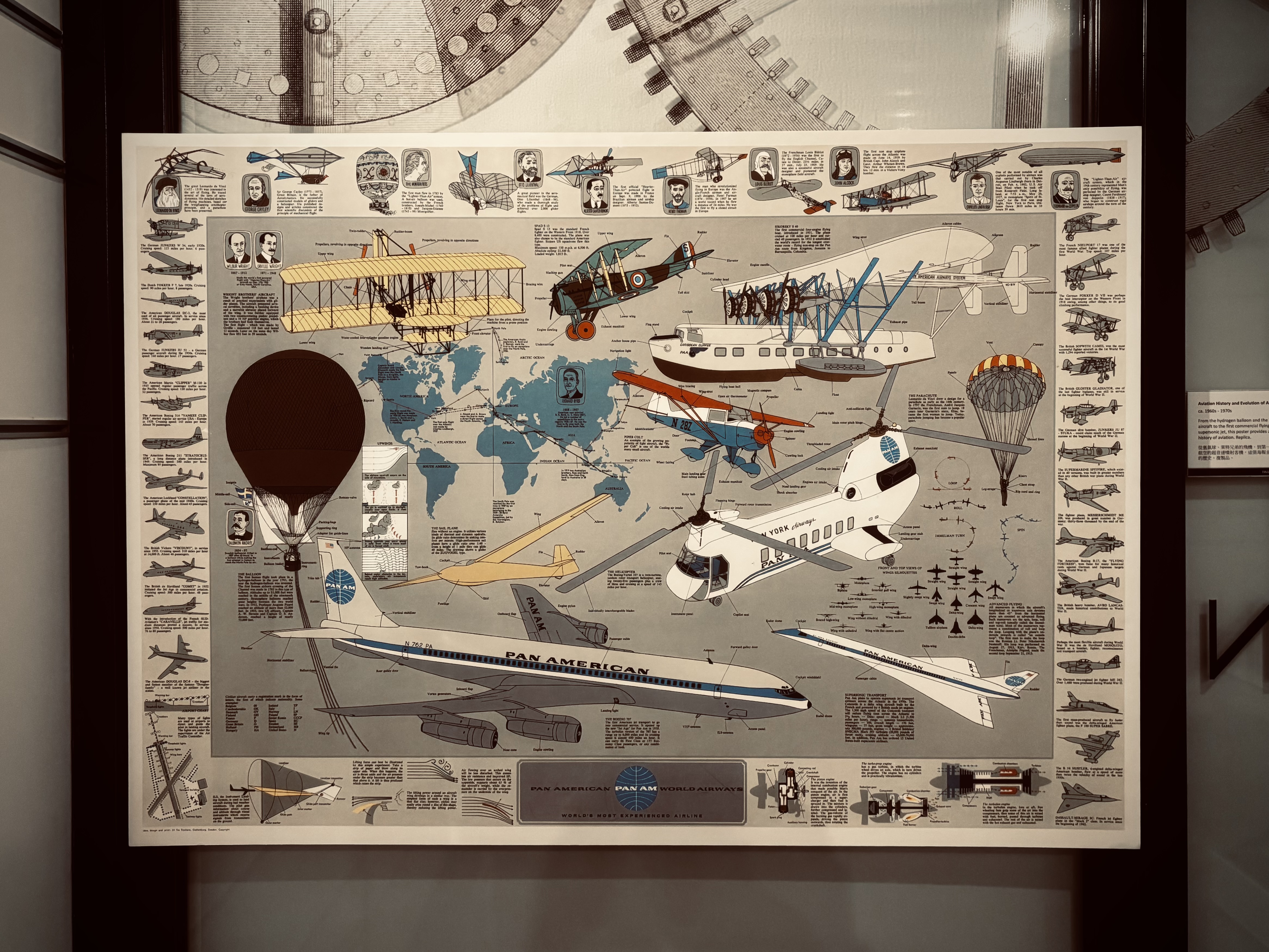 A poster on display in the Travelling in Maps exhibition