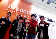 Students participated in the “Dialogue in the Dark” and learned about social inclusion of visually impaired people