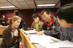 Students teamed up and worked together for a corporate project