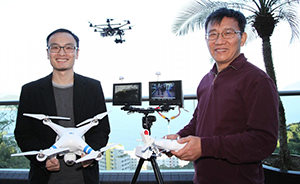 DJI founder Frank WANG Tao (left) and his mentor Professor LI Zexiang