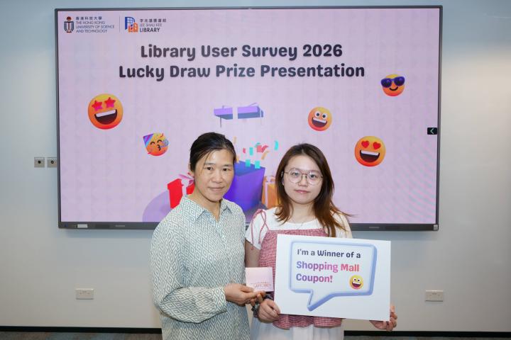 Prize winner for HKD 500 Shopping Mall Gift Card
