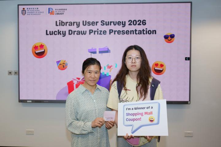 Prize winner for HKD 500 Shopping Mall Gift Card