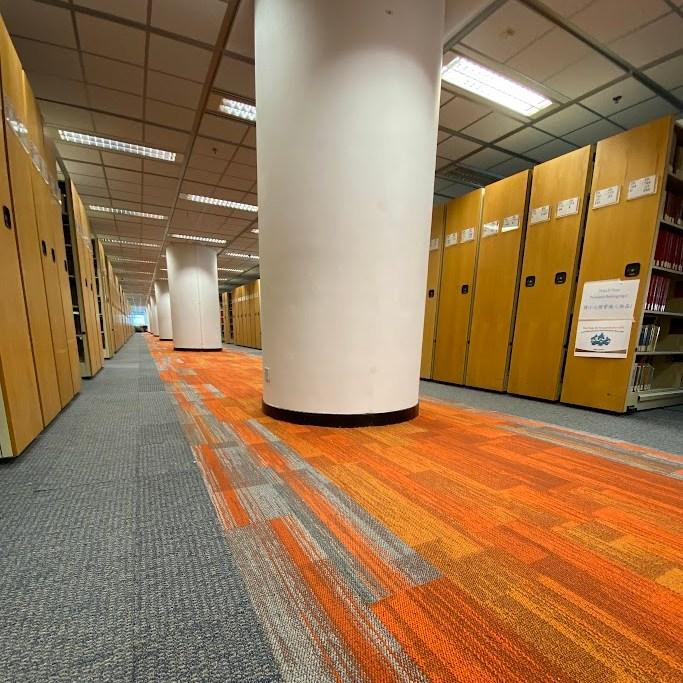 Old and new carpet side by side