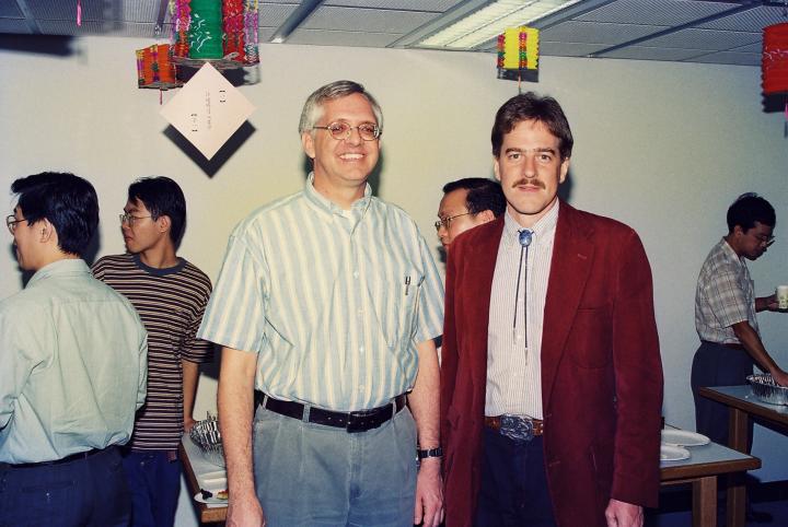 Ed with his colleagues in the 1990s