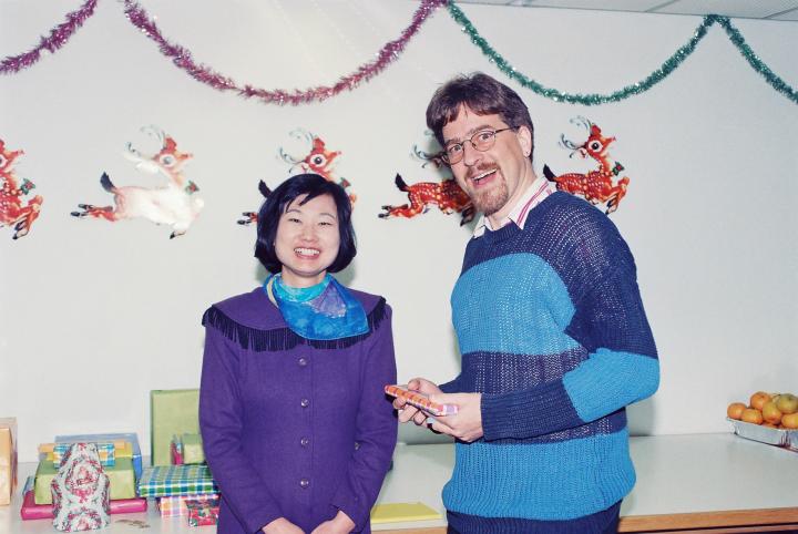 Ed with his colleagues in the 1990s