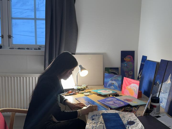 Michelle Fung working