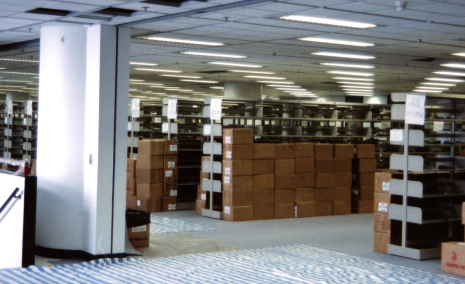 Cartons of books ready for shelving in HKUST Library