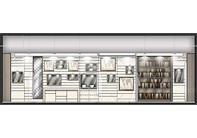 architect's rendering of first floor gallery renovation